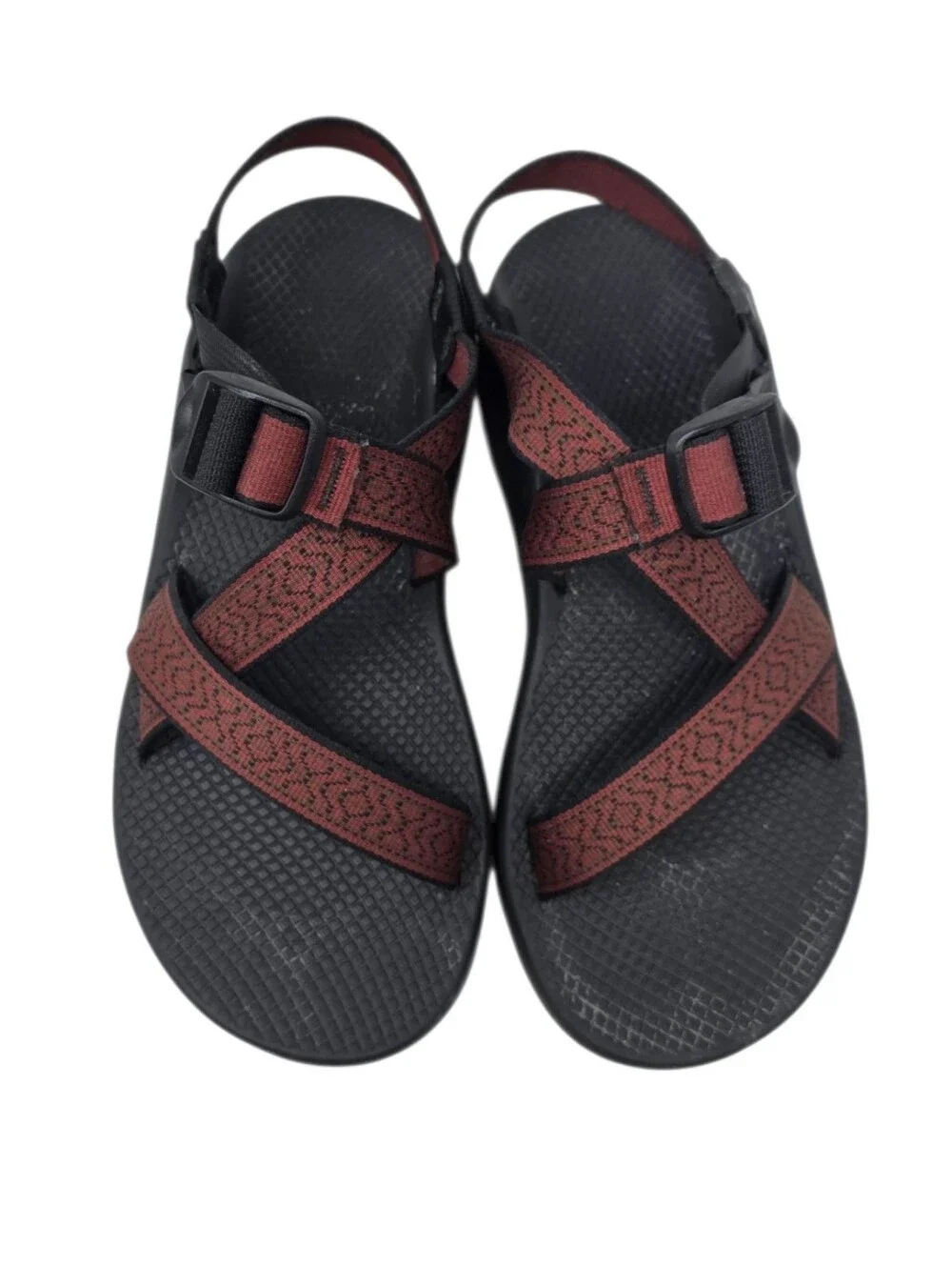 Chaco Men's Z/1 Classic Crossover Strap Sandal Burgundy Size 10